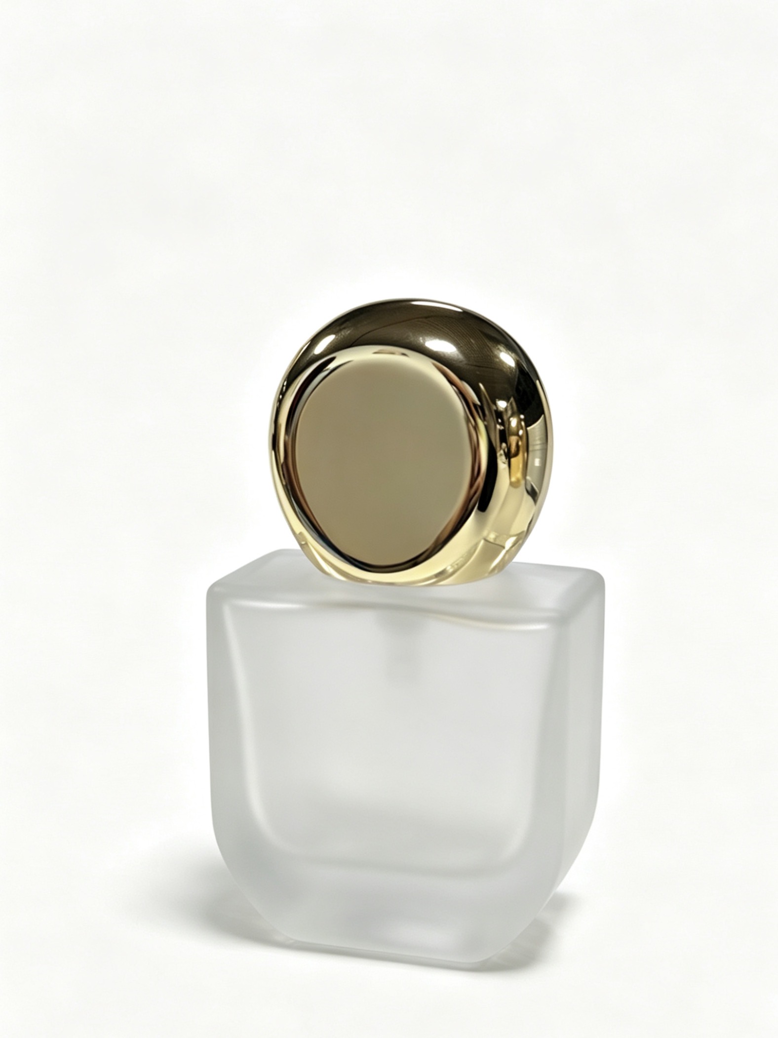 Frosted glass perfume bottle