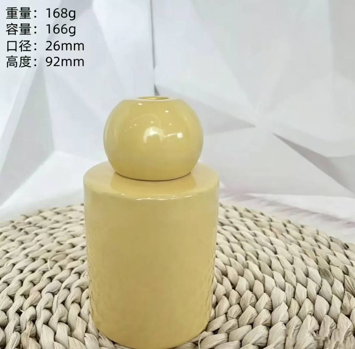 166ml tall ceramic reed diffuser bottle wholesale OEM premium home fragrance China factory